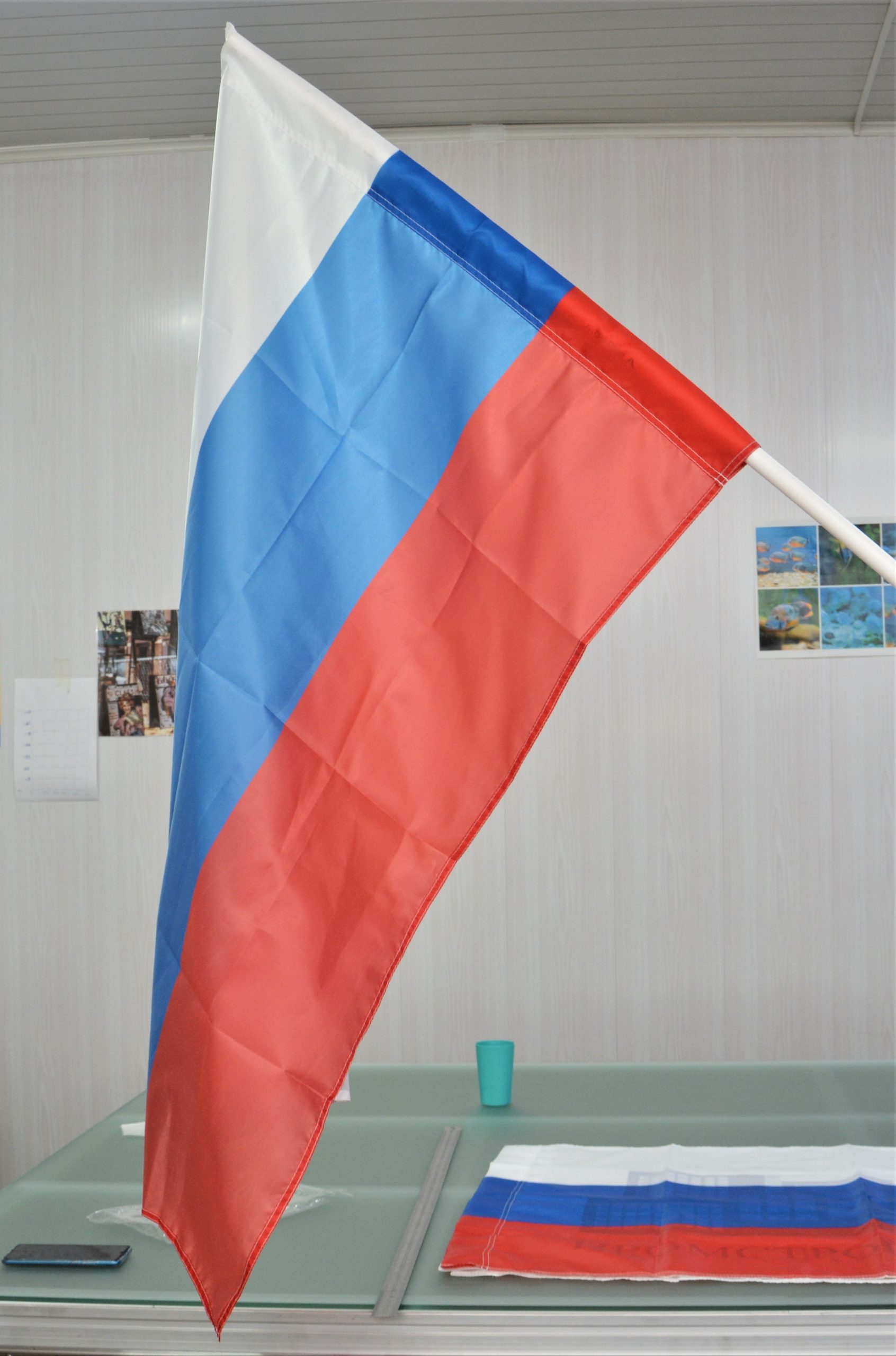 Флаг из флажной сетки фото